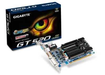 Лот: 5336651. Фото: 1. Gigabyte GeForce GT 520 1024MB... Видеокарты