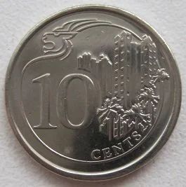 Лот: 11946644. Фото: 1. Сингапур 10 центов 2013 (20181508... Азия