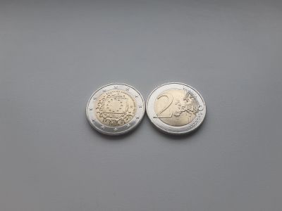 Лот: 16988695. Фото: 1. Греция 2 евро 2015 " 30 лет флагу... Европа