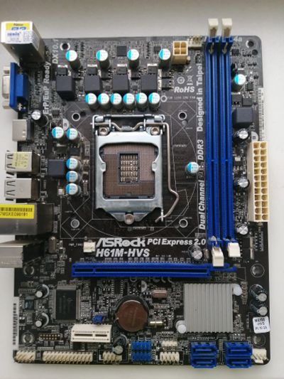 Лот: 15613649. Фото: 1. Asrock H61M-HVS. Материнские платы
