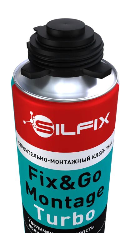 Лот: 19222620. Фото: 1. Silfix Fix&Go Montage Turbo, строительно-монтажный... Клеи, герметики, пена монтажная, клейкие ленты