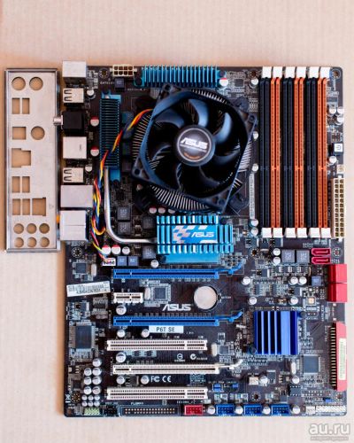 Лот: 9211864. Фото: 1. Asus P6T SE LGA 1366 + Core i7-920... Материнские платы