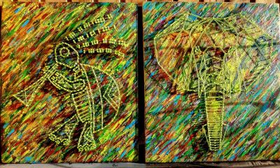 Лот: 11495228. Фото: 1. Картины String Art. Картины, рисунки