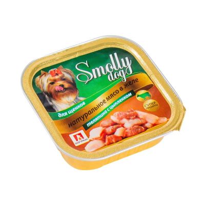 Лот: 10400621. Фото: 1. корм Smolly Dog Для Щенков Телятина... Корма