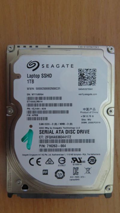 Лот: 24779773. Фото: 1. Жесткий диск Seagate Laptop SSHD... Жёсткие диски (HDD)
