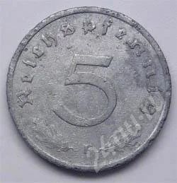 Лот: 17203193. Фото: 1. Германия. 3-й Рейх. 5 рейх пфенниг... Германия и Австрия