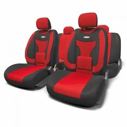 Лот: 14471349. Фото: 1. ECO-1105 BK/RD (M) Авточехлы ортопедические... Чехлы, коврики, оплетки руля