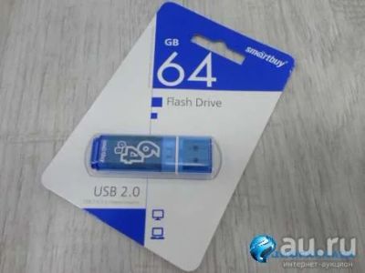 Лот: 13457539. Фото: 1. 64GB накопитель Smartbuy Glossy... USB-флеш карты