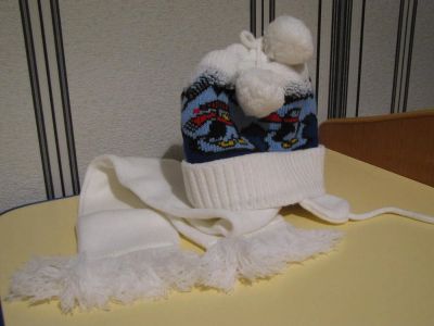 Лот: 9374967. Фото: 1. комплект детский - шапка и шарф. Головные уборы