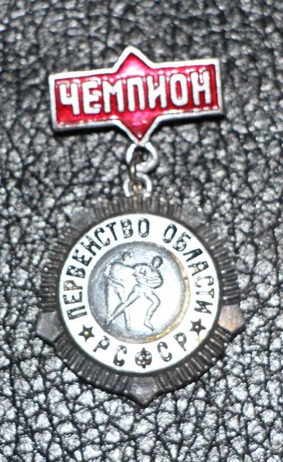 Лот: 4128221. Фото: 1. Знак Чемпион. Первенство области... Юбилейные