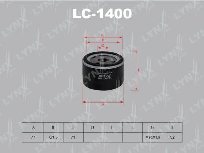 Лот: 7442297. Фото: 1. Фильтр масляный LYNXauto (LC-1400... Расходные материалы
