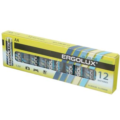 Лот: 24082272. Фото: 1. Батарейка Ergolux, АА (LR6, 15A... Батарейки, аккумуляторы, элементы питания