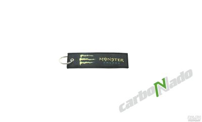 Лот: 14363315. Фото: 1. Брелок Monster Energy ткань черный. Брелоки для ключей