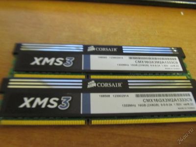 Лот: 5952648. Фото: 1. 8gb Corsair pc10600 9-9-9-24 DDR3-1333. Оперативная память