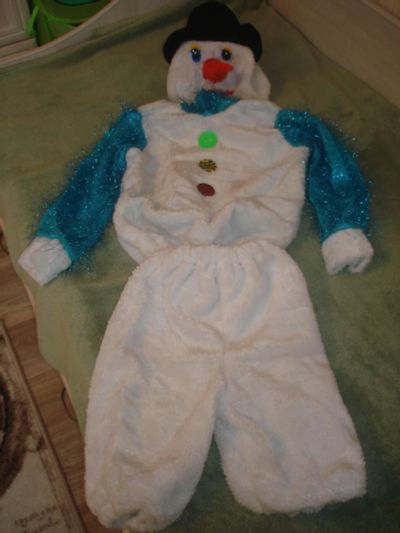 Лот: 10773209. Фото: 1. Костюм "Снеговичок". Детские карнавальные, праздничные костюмы