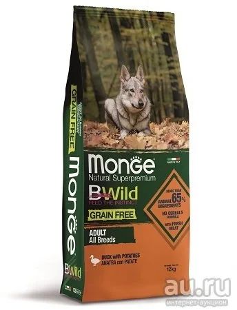 Лот: 18342353. Фото: 1. Monge (Монж) BWild Dog Grain Free... Корма