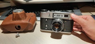 Лот: 18156087. Фото: 1. фотоаппарат фэд 5в с олимпийской... Плёночные компактные