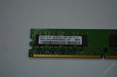 Лот: 2501963. Фото: 1. DDR2 1gb DIMM 6-6-6 2Rx8 Samsung. Оперативная память