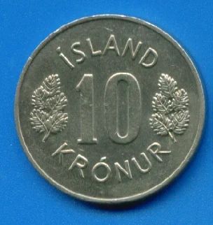 Лот: 8754535. Фото: 1. Исландия 10 крон 1978 (з59). Европа