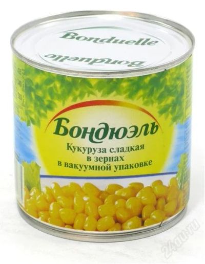 Лот: 1665067. Фото: 1. кукуруза Бондюэль 400 гр( упаковка... Консервы