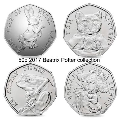 Лот: 17821559. Фото: 1. 4*50 пенсов 2017. набор - Fisher... Наборы монет