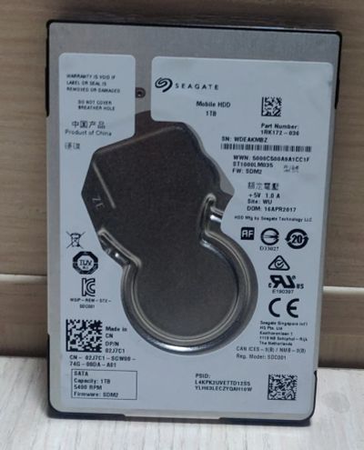 Лот: 19493397. Фото: 1. HDD для ноутбука 2.5", 1000 Гб... Жёсткие диски (HDD)