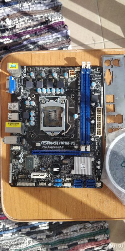 Лот: 15790779. Фото: 1. ASRock LGA1155 H61M-VS H61 2xDDR3-1333... Материнские платы