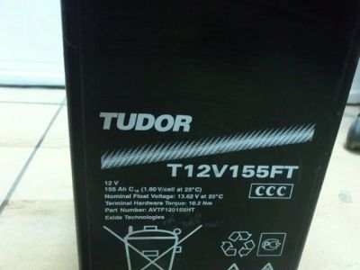 Лот: 10795091. Фото: 1. Аккумулятор 155АЧ AGM Tudor T12V155FT. Аккумуляторы