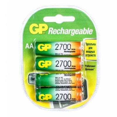 Лот: 17092212. Фото: 1. Аккумуляторы Ni-MH AA GP 2700mAh... Батарейки, аккумуляторы, элементы питания