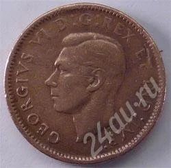 Лот: 240008. Фото: 1. Канада. 1 цент 1944г. Америка