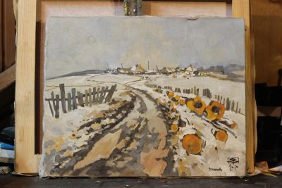 Лот: 4729836. Фото: 1. Картина маслом 50*40см, 2010г... Картины, гравюры