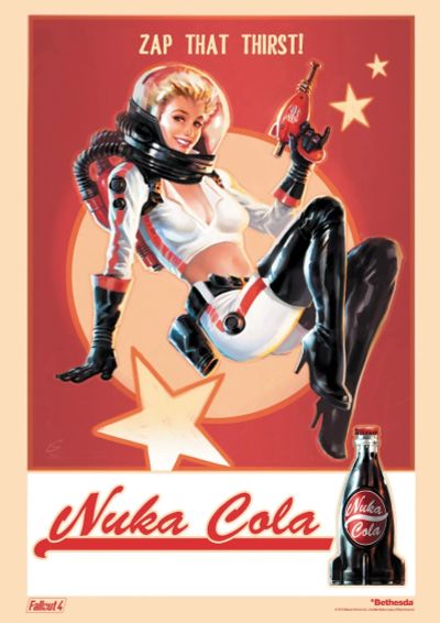 Лот: 15101689. Фото: 1. Fallout 4 постер Nuka Cola. Аксессуары