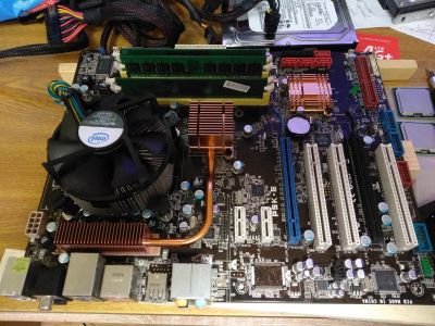 Лот: 17217755. Фото: 1. комплект asus p5k - e, intel core... Комплекты запчастей