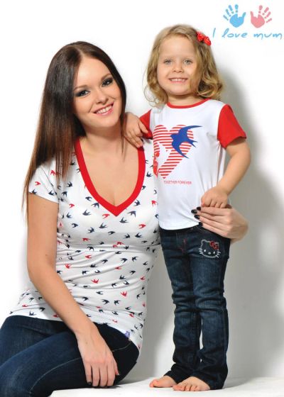 Лот: 4434617. Фото: 1. Футболка I Love Mum для кормящик... Кофты, туники