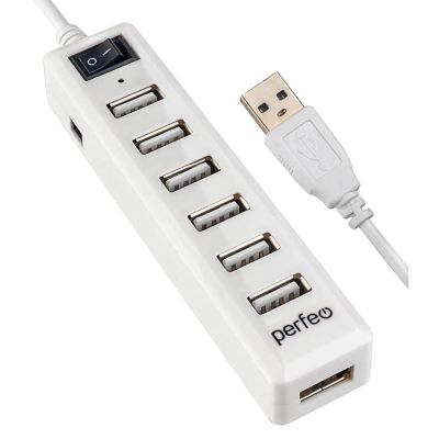 Лот: 21516870. Фото: 1. USB-хаб Perfeo на 7 порта (PF-H034... USB хабы