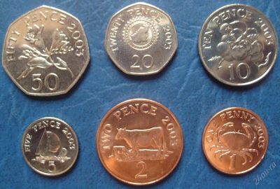 Лот: 100175. Фото: 1. Набор монет острова Гернси. 2003... Наборы монет