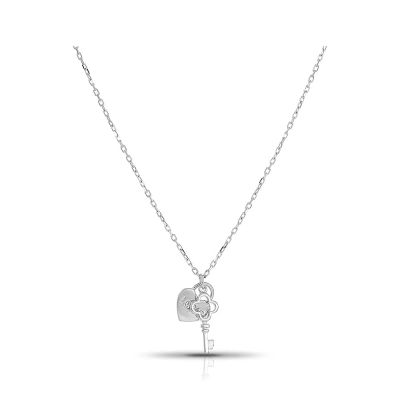 Лот: 23789992. Фото: 1. Серебряное колье Замок LOVE с... Цепочки