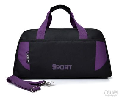Лот: 17802596. Фото: 1. Сумка спортивная Sport №052 Черно-Фиолетовая. Сумки