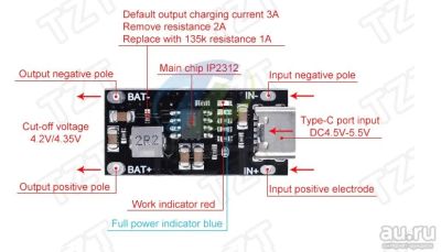 Лот: 15891744. Фото: 1. Type-C USB высокий ток 3A быстрая... Печатные платы