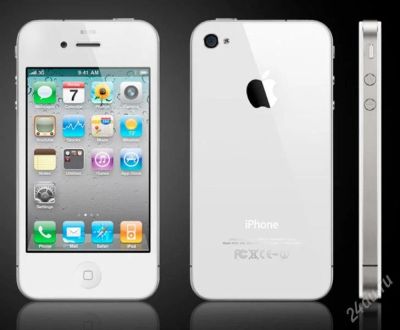 Лот: 1635630. Фото: 1. - IPHONE 4 - 8GB - White -. Смартфоны