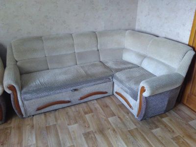 Лот: 6615768. Фото: 1. Диван угловой + Кресло. Диваны