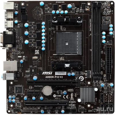Лот: 9204317. Фото: 1. Материнская плата MB MSI A88XM-P33... Материнские платы