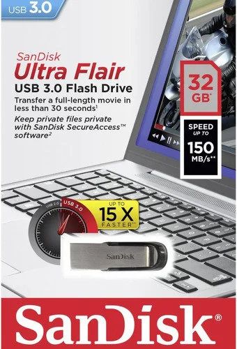 Лот: 15202565. Фото: 1. Usb 3.0 флешка SanDisk 32gb. USB-флеш карты