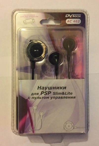 Лот: 11980649. Фото: 1. Наушники для PSP Slim/Lite с пультом... Наушники, гарнитуры