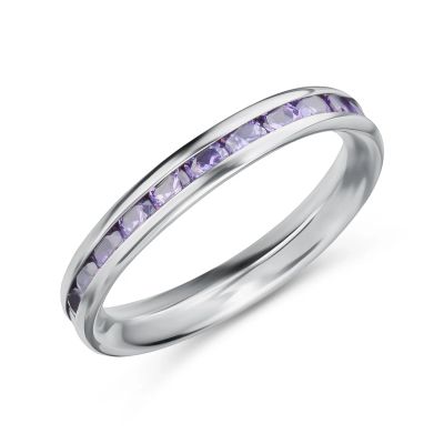 Лот: 23839451. Фото: 1. Серебряное кольцо с аметистами. Кольца, перстни