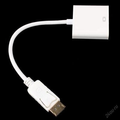 Лот: 5588991. Фото: 1. DisplayPort M to VGA F видео адаптер... Шлейфы, кабели, переходники