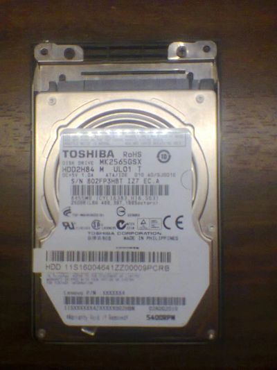 Лот: 3452328. Фото: 1. Винт 2,5" Тошиба 250Гб. Жёсткие диски (HDD)