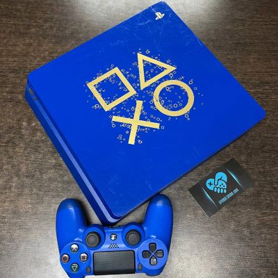 Лот: 21645095. Фото: 1. 40 игр + PlayStation 4 Slim Blue... Консоли