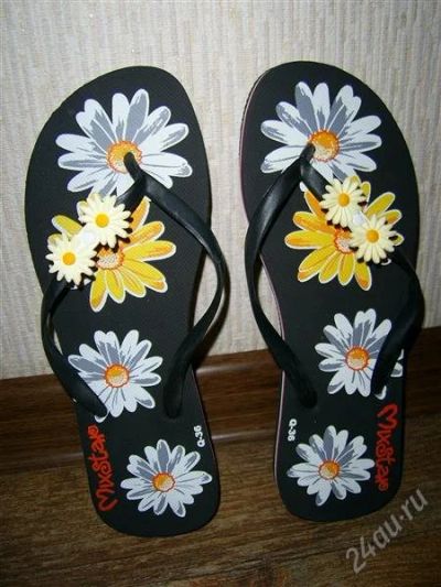 Лот: 1325697. Фото: 1. Сланцы женские, размер 37-38... Шлепанцы, сланцы