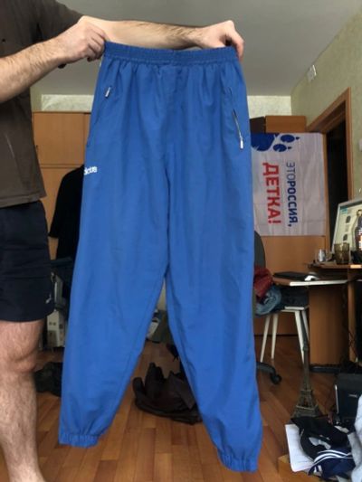 Лот: 15612545. Фото: 1. Штаны с замками Adidas синие. Спортивные брюки, штаны